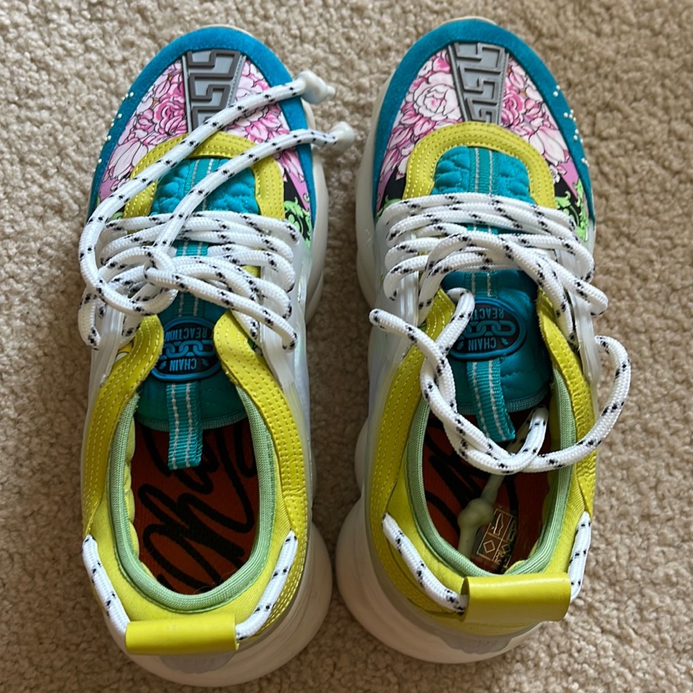 Versace chain reaction sneaker.